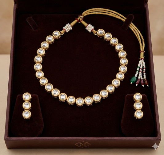 Kundan set with Meenakari work