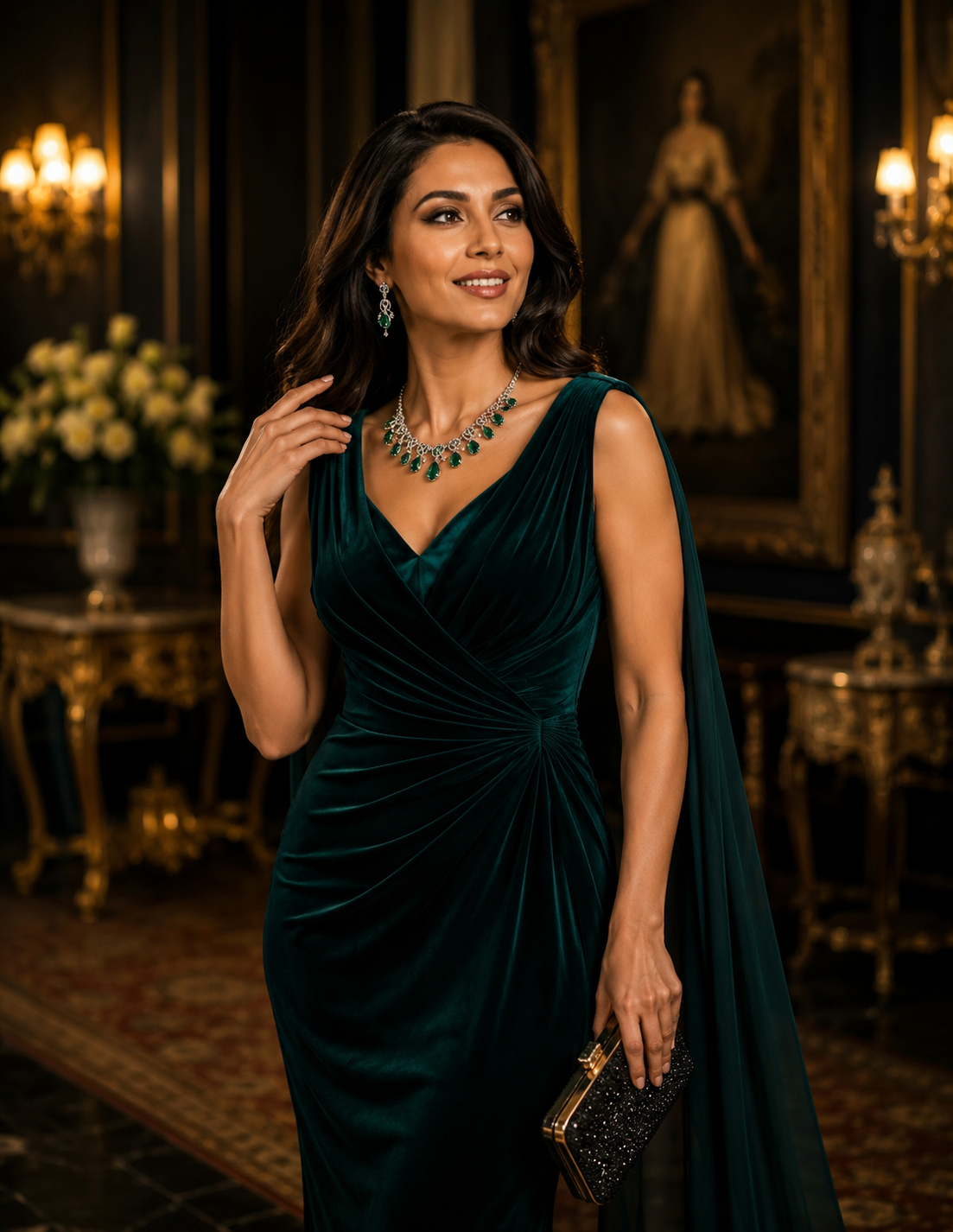 Symphony of Emerald Green CZ stone set