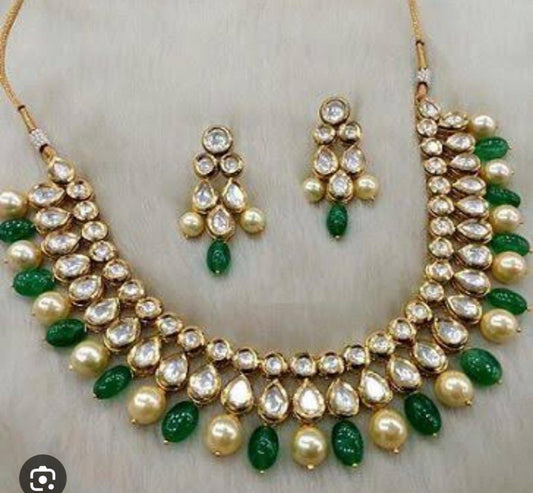 Jaipuri Royal Kundan with Meenakari Jewellery Set