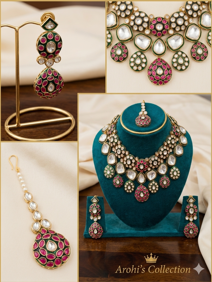 Royal Heritage Kundan & Ruby Ensemble