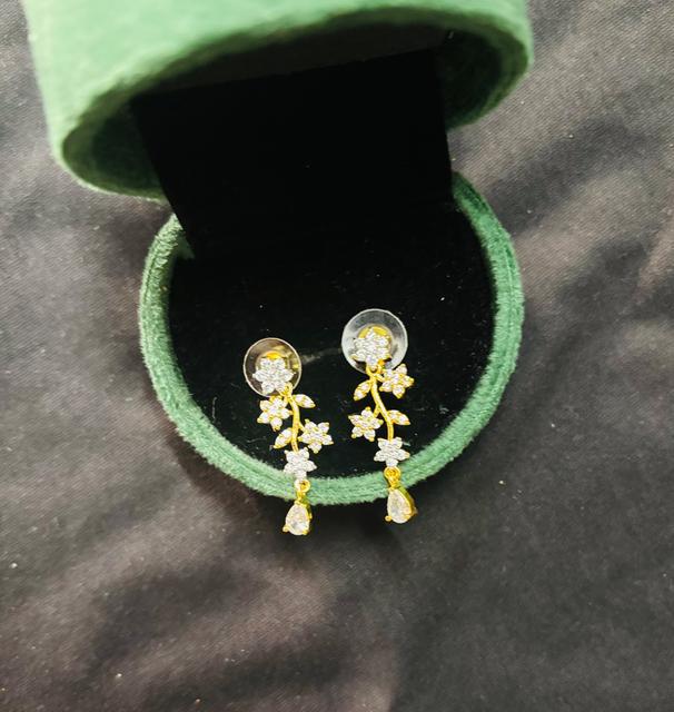 Premium Floral American Diamond Jewelry Set