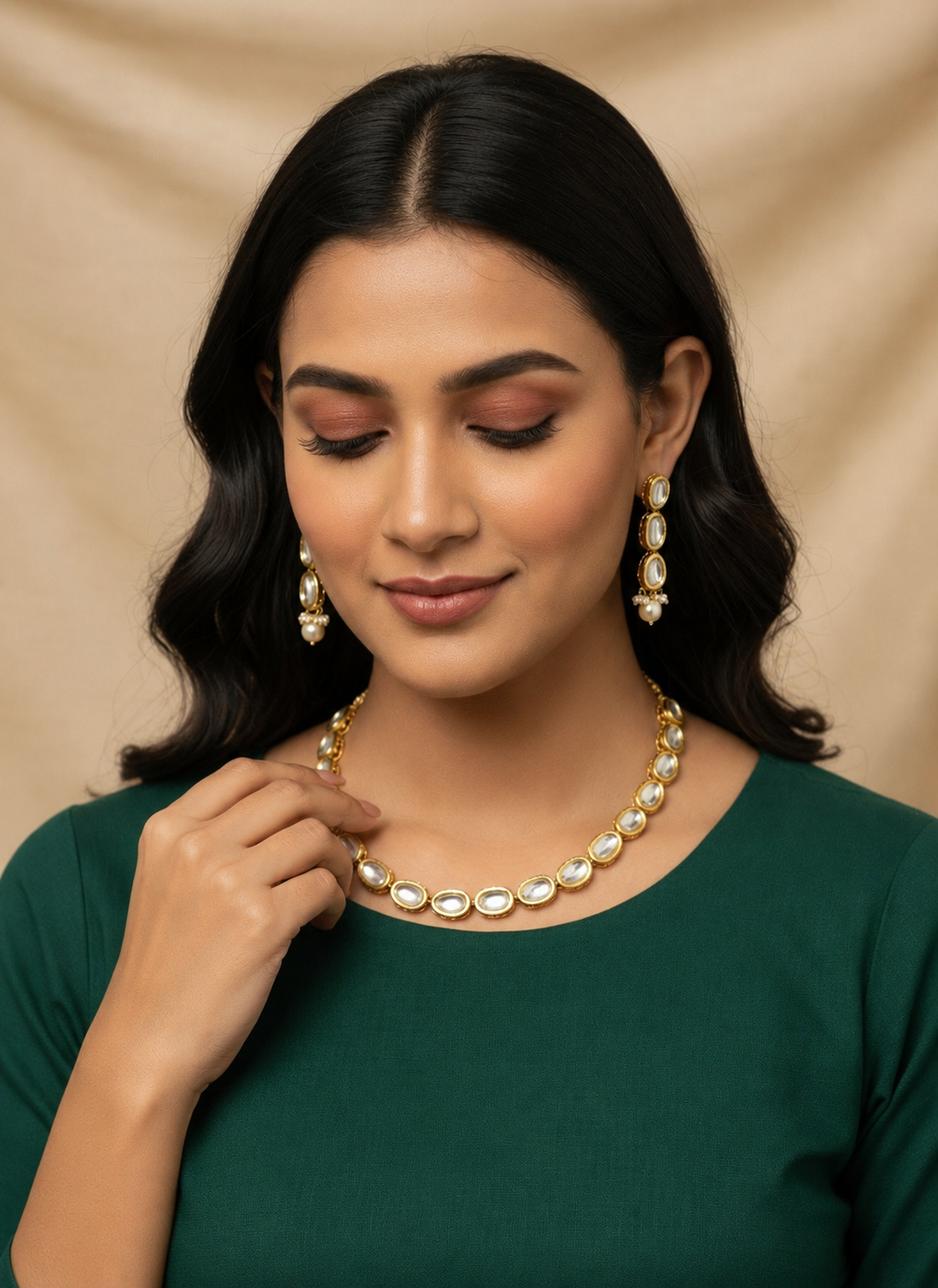 Elegant Kundan Jewelry Set