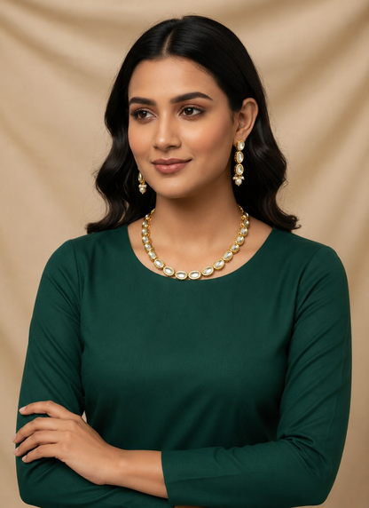 Elegant Kundan Jewelry Set