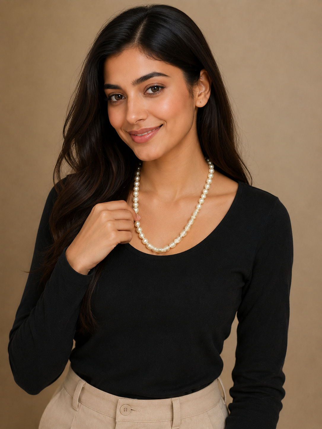 Elegant Pearl Beaded Necklace