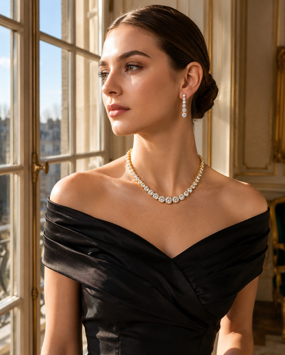 Victoria- The Luminescent Solitaire Set - CZ stone Double Tone