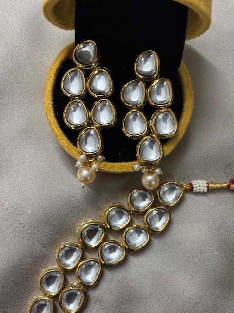 Double layered Kundan with Meenakari Jewelry Set