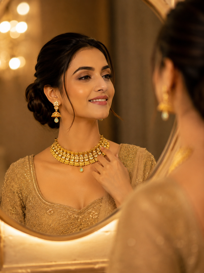Kanak - Royal Heritage Gold Choker Set