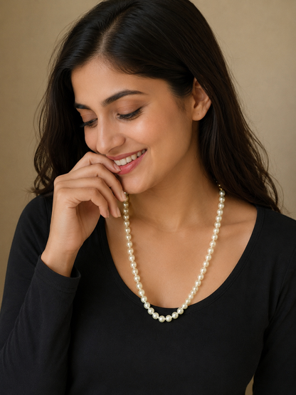 Elegant Pearl Beaded Necklace