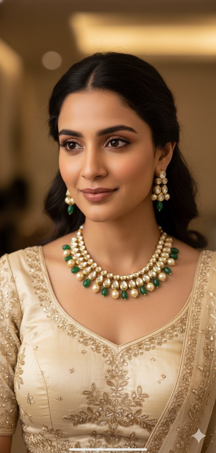 Jaipuri Royal Kundan with Meenakari Jewellery Set