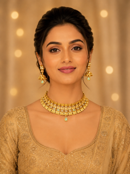 Kanak - Royal Heritage Gold Choker Set