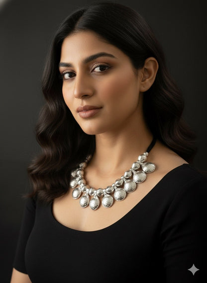 Silver-Tone Statement Necklace