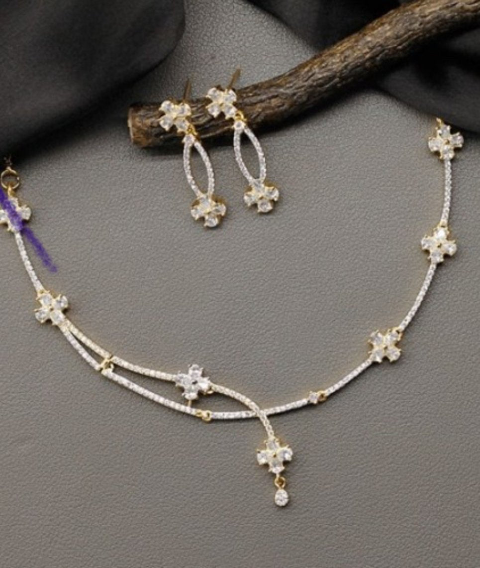 Elegant American Diamond Jewelry Set