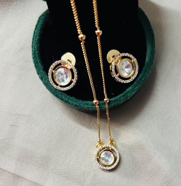 Moissanite Pendant Jewelry Set