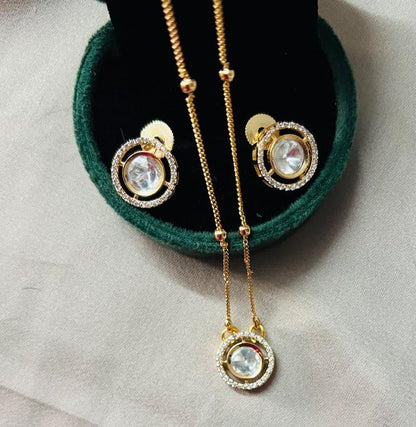 Moissanite Pendant Jewelry Set