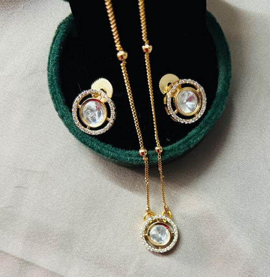 Moissanite Pendant Jewelry Set