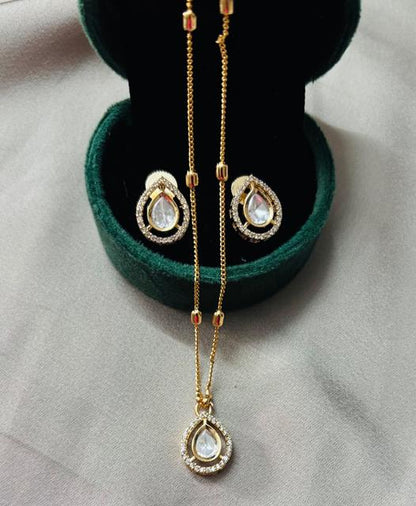 Moissanite Pendant Jewelry Set