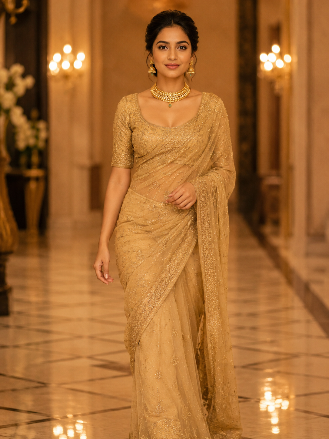 Kanak - Royal Heritage Gold Choker Set