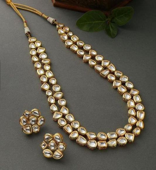 Elegant Kundan with Meenakari Jewelry Set