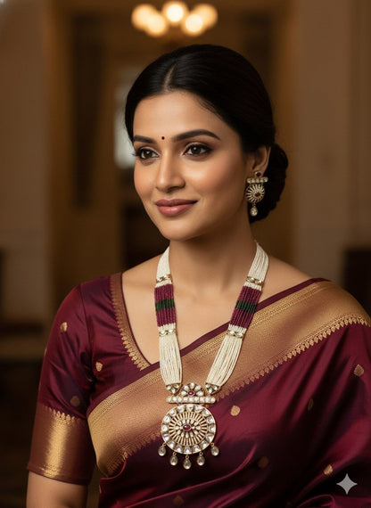 Princess Kundan Jewelry Set with Earrings