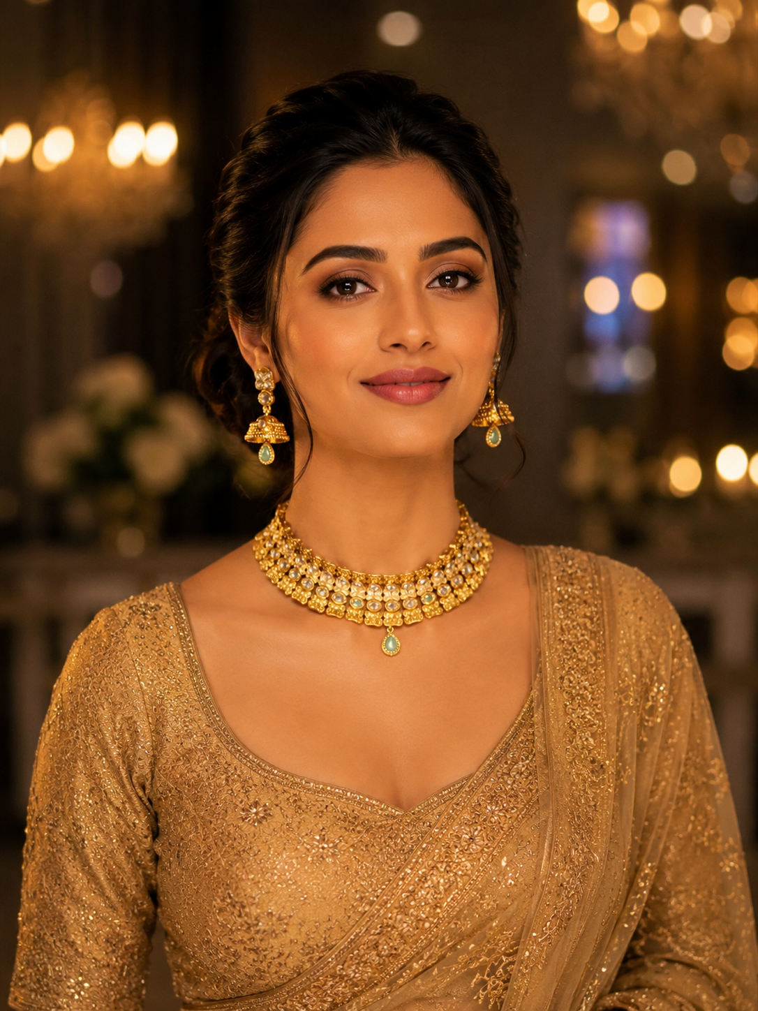 Kanak - Royal Heritage Gold Choker Set