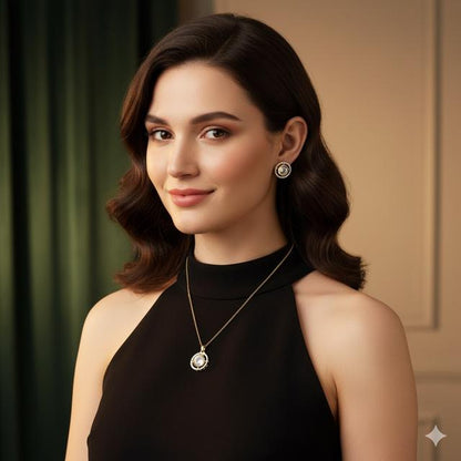 Moissanite Pendant Jewelry Set