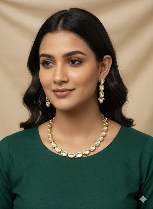 Elegant Kundan Jewelry Set