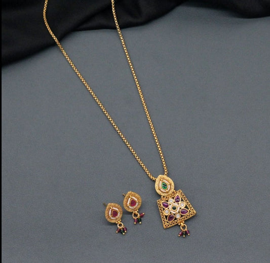 Elegant Antique Gold Plated Jewelry Set