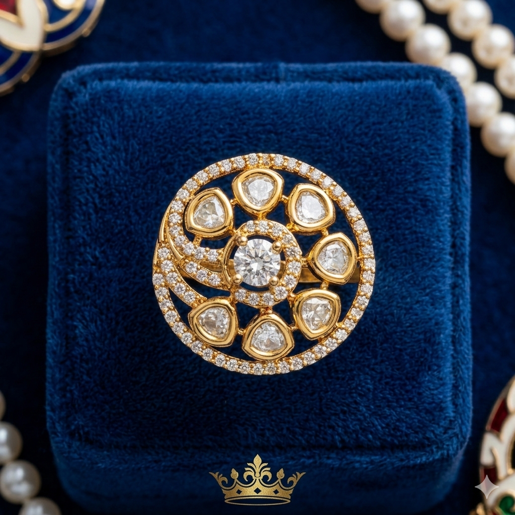 Royal Family Polki kundan Ring
