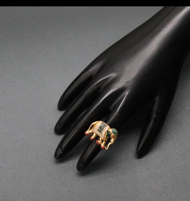 Elephant Design Adjustable Ring