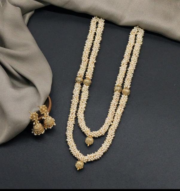 Elegant Pearl Beaded Jewelry Set