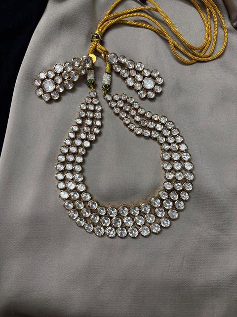 Elegant 3 Layered Mossainite  Jewelry Set