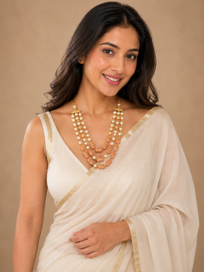 Elegant Pearl and Beaded Necklace