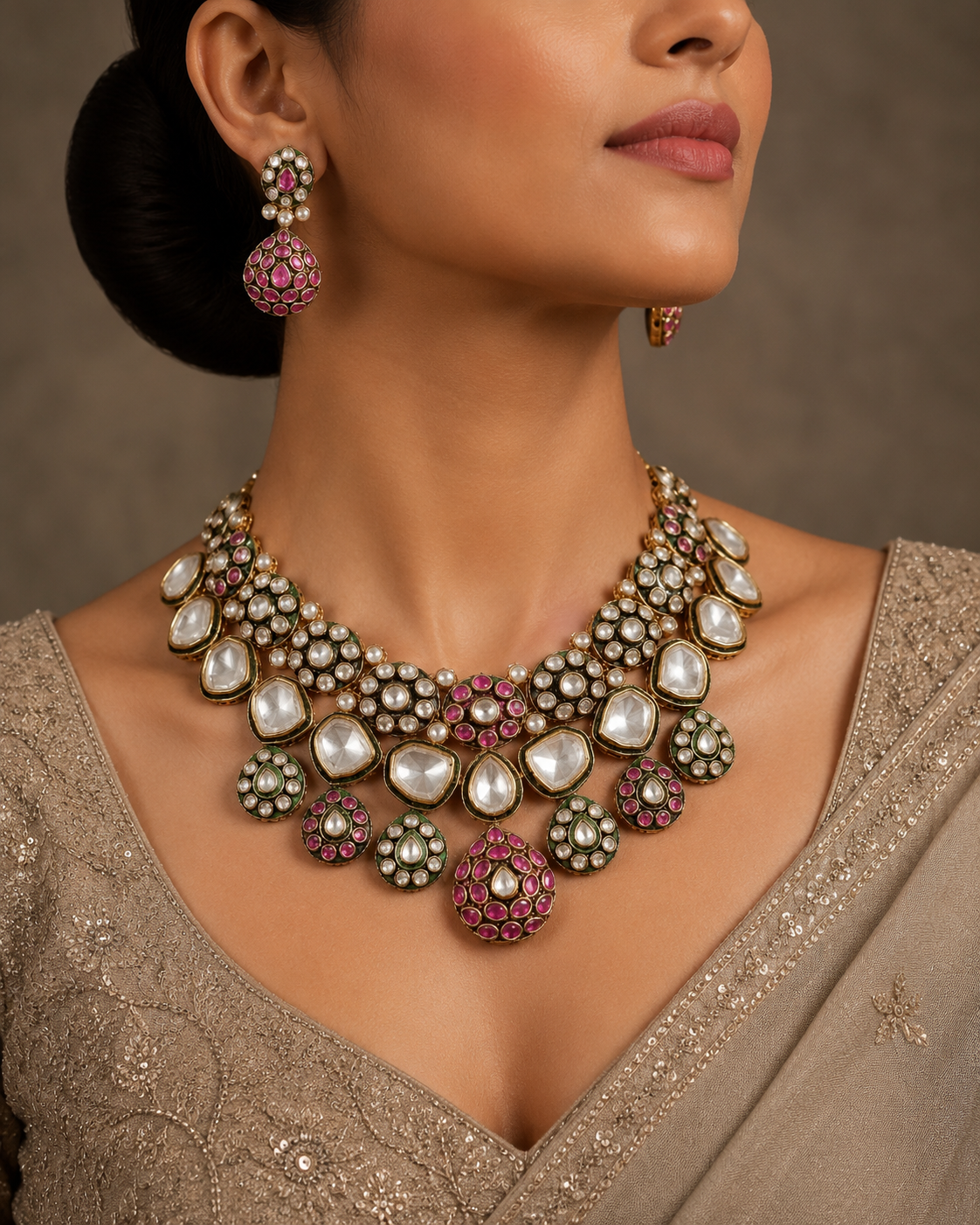 Royal Heritage Kundan & Ruby Ensemble