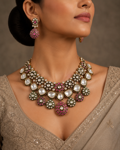 Royal Heritage Kundan & Ruby Ensemble