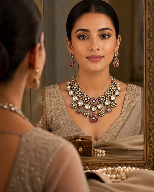 Royal Heritage Kundan & Ruby Ensemble