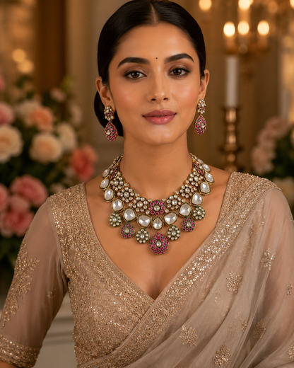 Royal Heritage Kundan & Ruby Ensemble