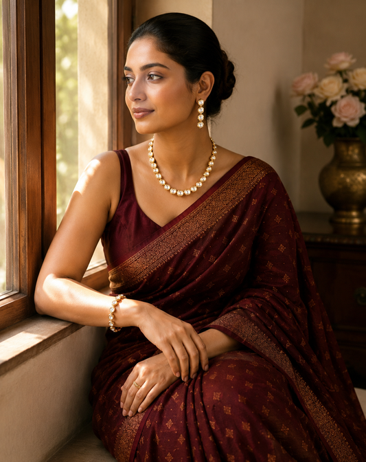 Kundan set with Meenakari work