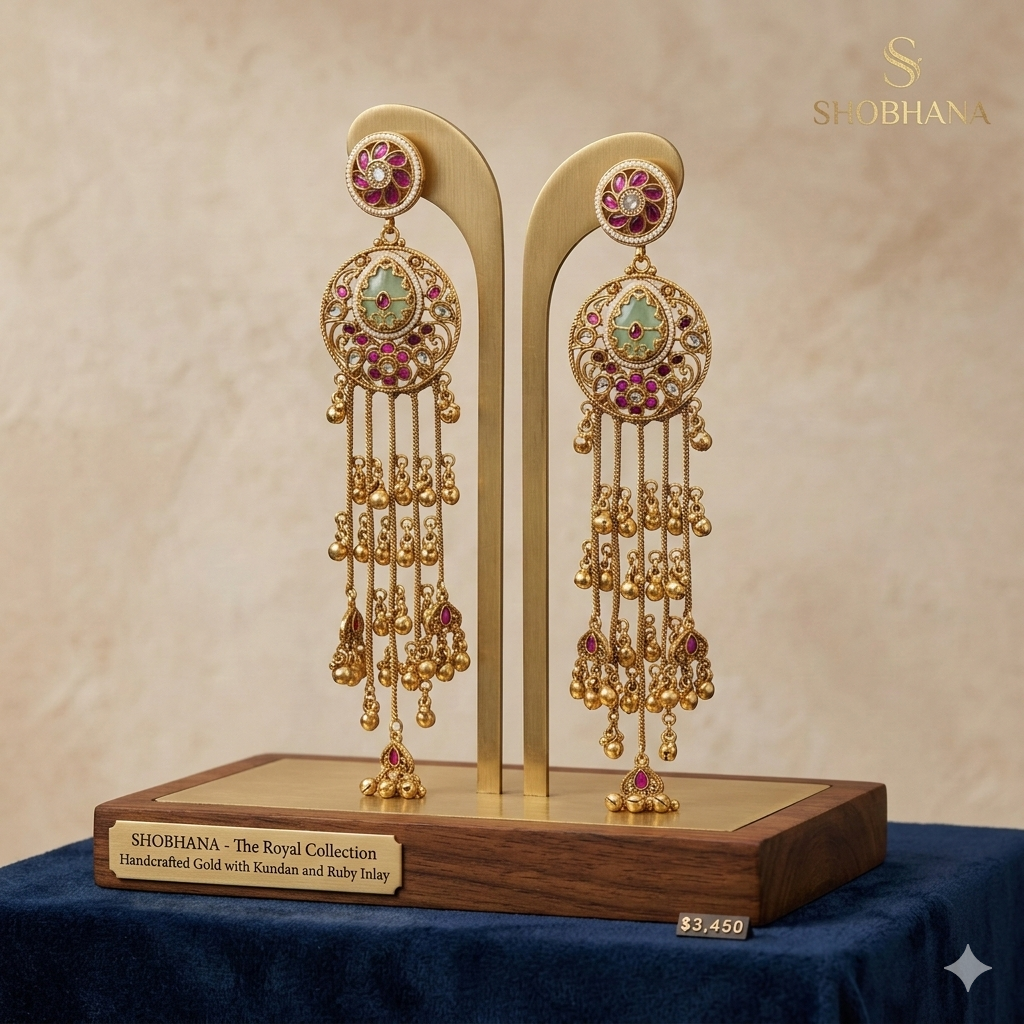 Maharaja Style Royal Kashmiri earrings