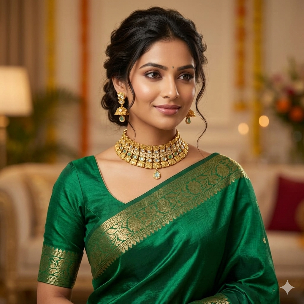 Kanak - Royal Heritage Gold Choker Set