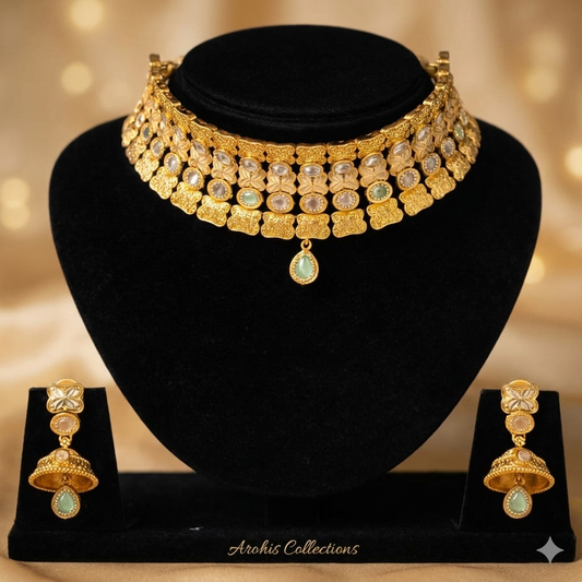 Kanak - Royal Heritage Gold Choker Set