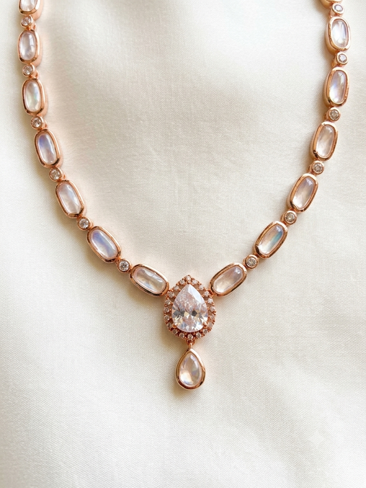 Polki Set with White Swarovski Stone