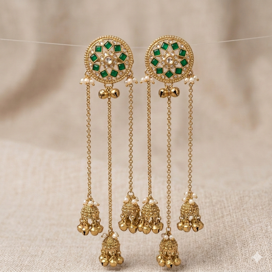 Elegant Chand Chain Jhumka Earring