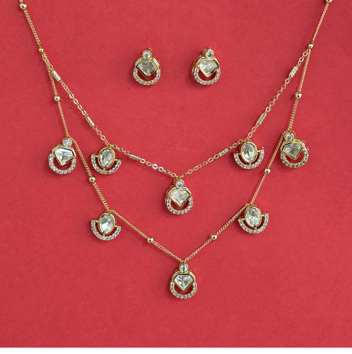 Polki Kundan Double liner Set