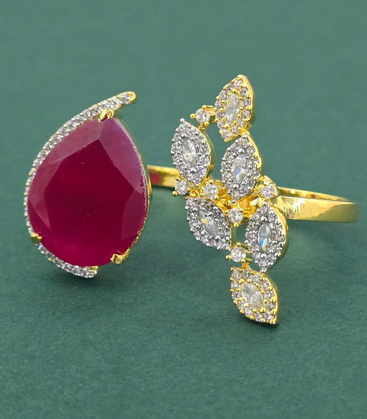 Adjustable Ring with 2 Tone Plating