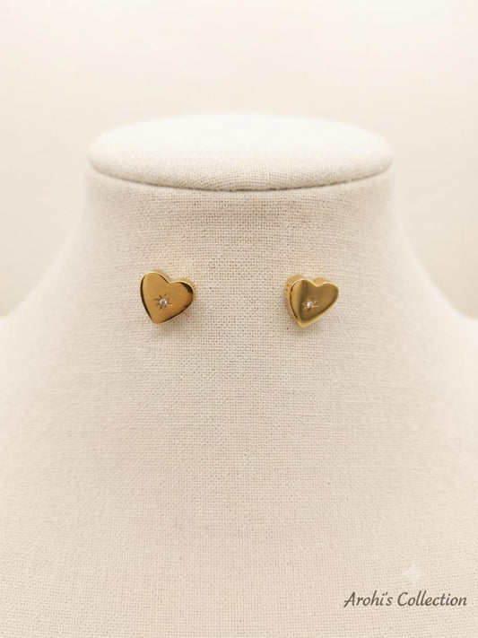 Anti Tarnish Heart shaped Earrings