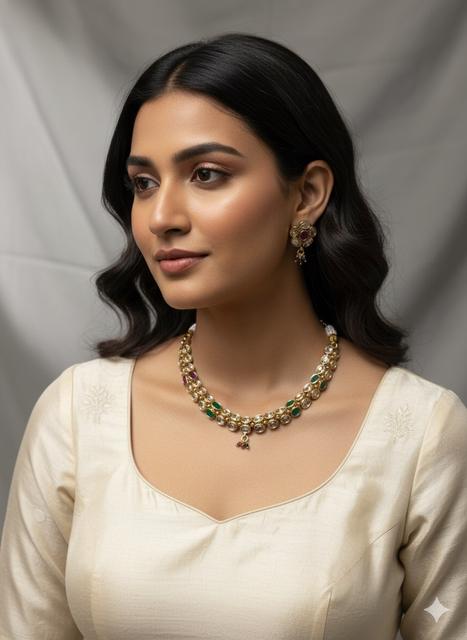 Kundan Jewelry Set with Earrings