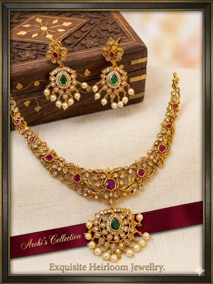 Hastak - Vibrant ruby and emerald-toned stones
