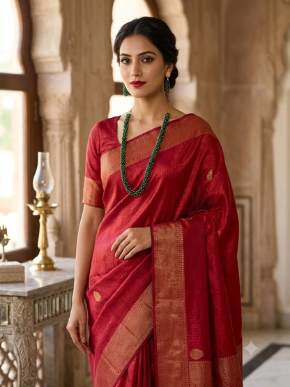 Royal Emerald Beaded Rani Haar & Matching Jhumkas