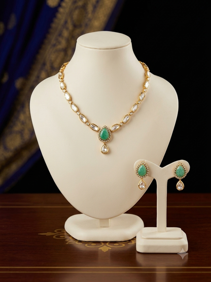 Harika - Mint Green Polki Set