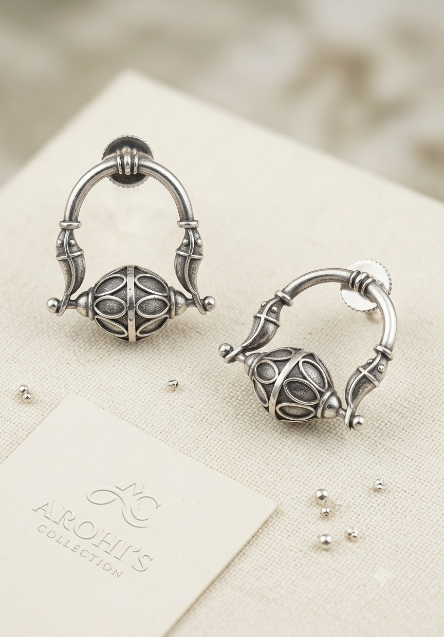 Oxidised earrings for minimalist lovers